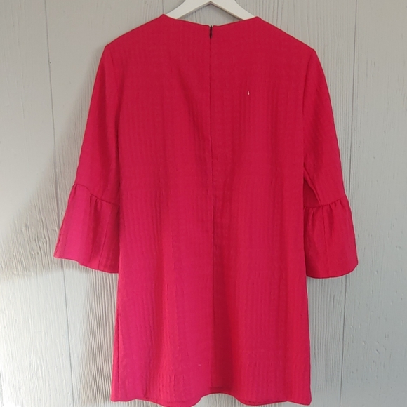 Zara Frilled Bell Sleeve Sheath Dress NWOT - Picture 3 of 7